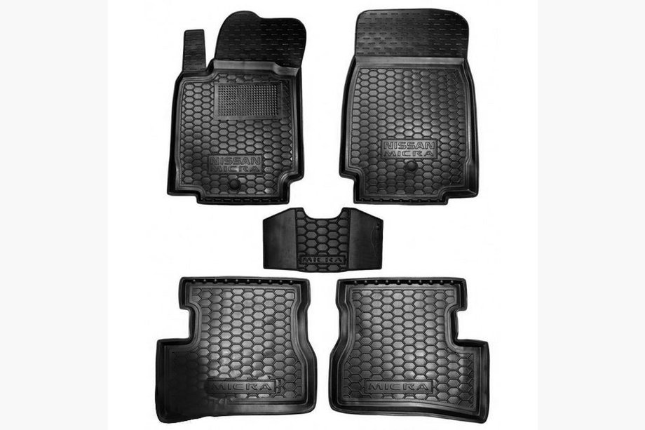Nissan Micra K12 2003-2010 Rubber floor mats with edge (Autogumm) Image