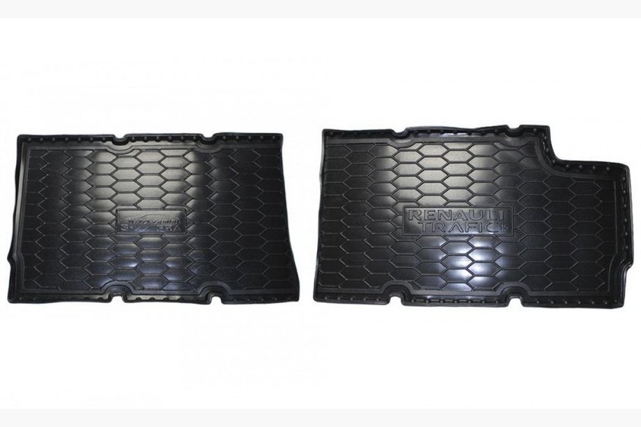 Renault Trafic 2015- Rubber floor mats with edge third row (Autogumm) Image
