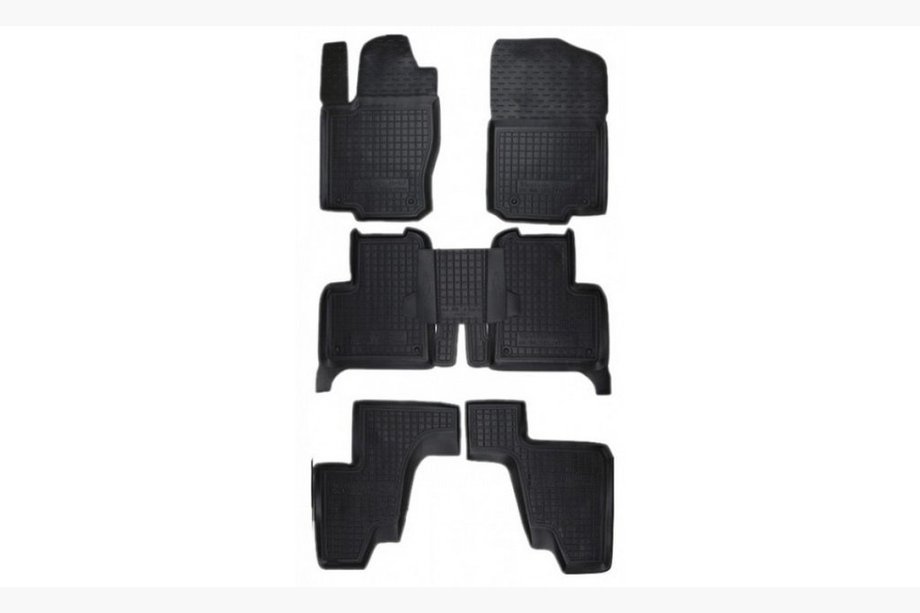 Mercedes GL/GLS class X166 2012-2019 Rubber floor mats with edge 7 seats (Autogumm) Image