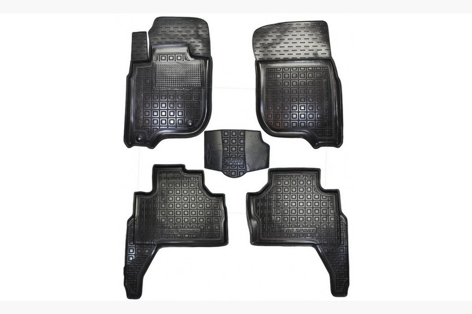 Mitsubishi Pajero Sport 2015- Rubber floor mats with edge (Autogumm) Image