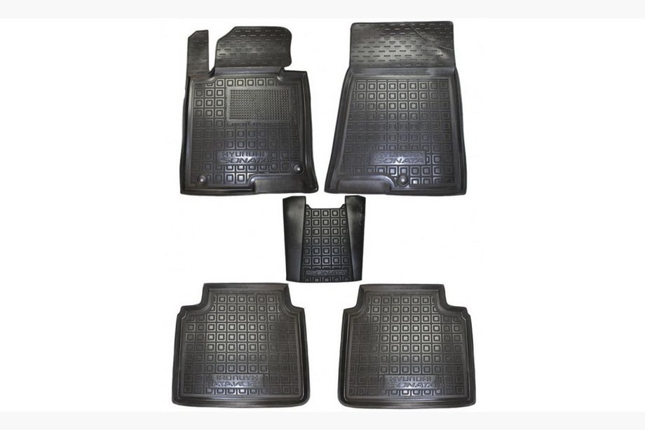 Hyundai Sonata LF 2014-2019 Rubber floor mats with edge 2016+ (Autogumm) Image