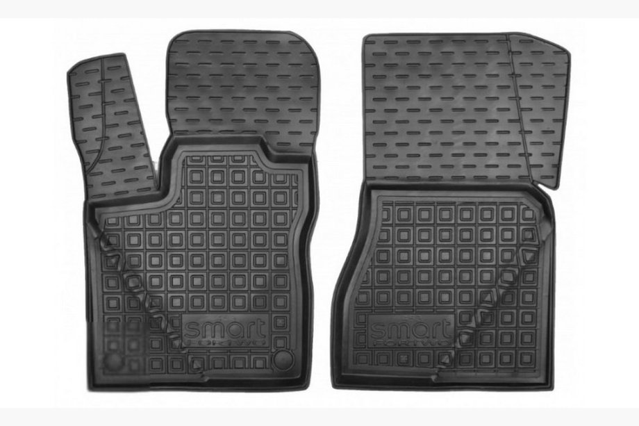 Smart 2007-2014 Rubber floor mats with edge 2014+ 453 Fortwo (Autogumm) Image