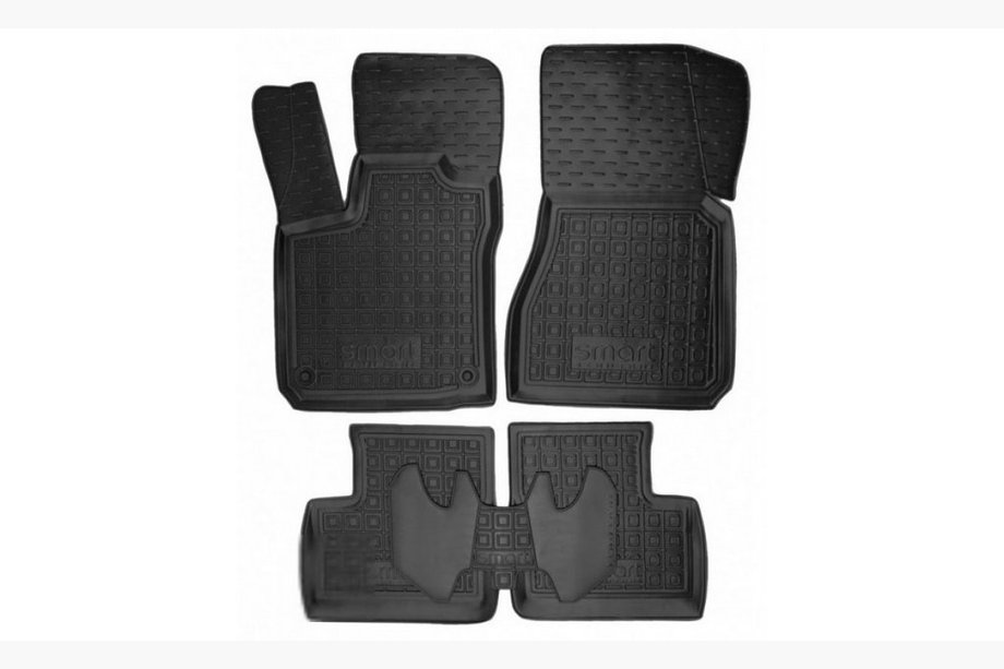 Smart 2007-2014 Rubber floor mats with edge 2014+ 453 Forfour (Autogumm) Image