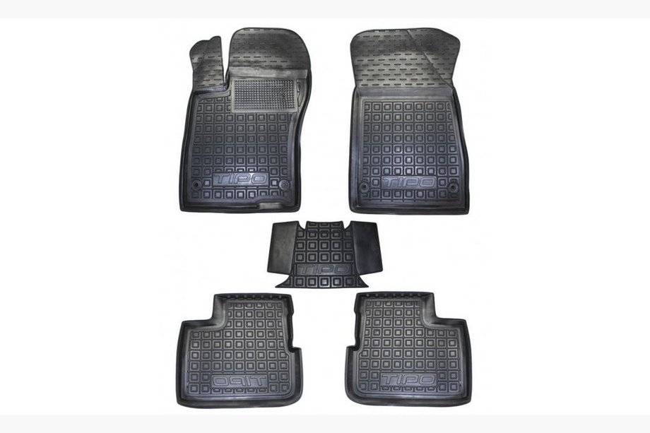 Fiat Tipo 2016- Rubber floor mats with edge (Autogumm) Image