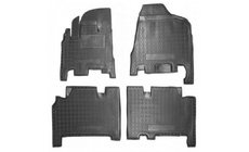 Kia Carnival 2002-2013 Rubber floor mats with edge Automatic Transmission 2006+ first and second row (Autogumm) photo 1