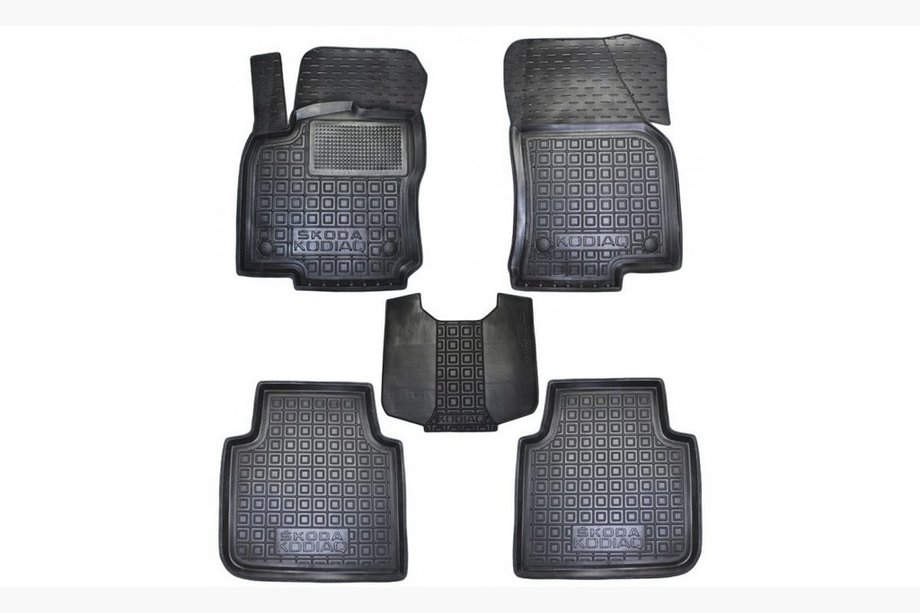 Skoda Kodiaq 2016-2023 Rubber floor mats with edge 5 seats (Autogumm) Image