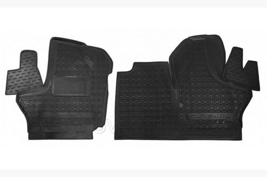 GAZelle 1998- Rubber floor mats with edge gear lever on top of dashboard (Autogumm) Image