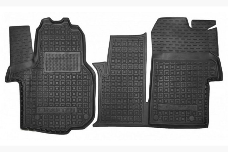 Volkswagen Crafter 2016- Rubber floor mats with edge 1+1 (Autogumm) Image