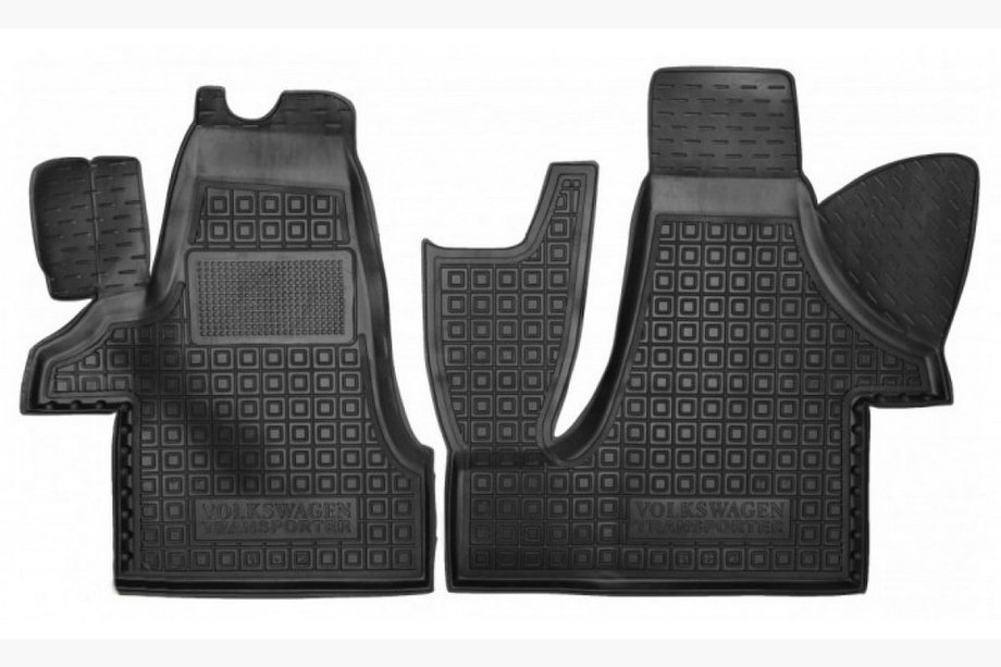 Volkswagen T5 Transporter 2003-2010 Rubber floor mats with edge (Autogumm, front for 1+2) Image