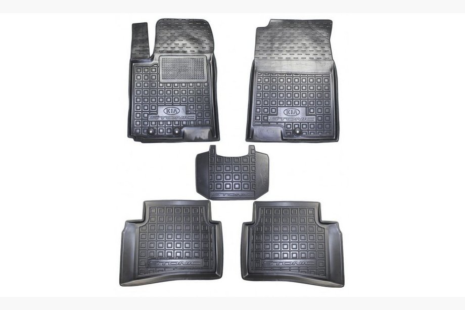Kia Stonic 2017- Rubber floor mats with edge (Autogumm) Image