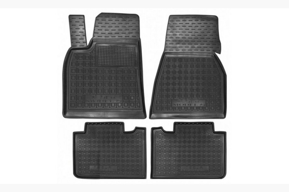 Tesla Model S 2012– Rubber floor mats with edge (Autogumm) Image