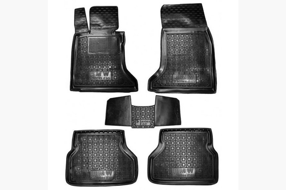 BMW 5 Series E60/E61 2003-2010 Rubber floor mats with edge (Autogumm) Image