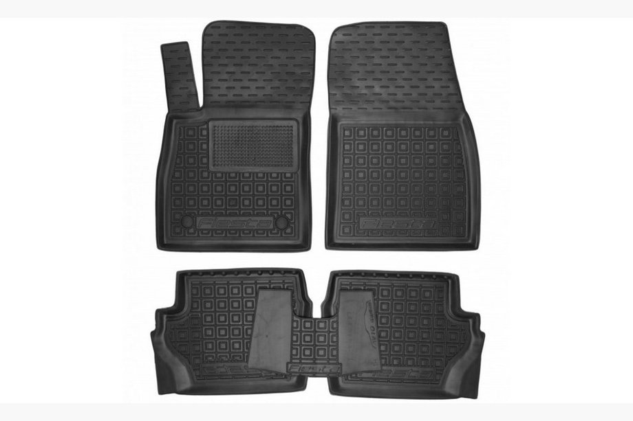 Ford Fiesta 2017- Rubber floor mats with edge (Autogumm) Image