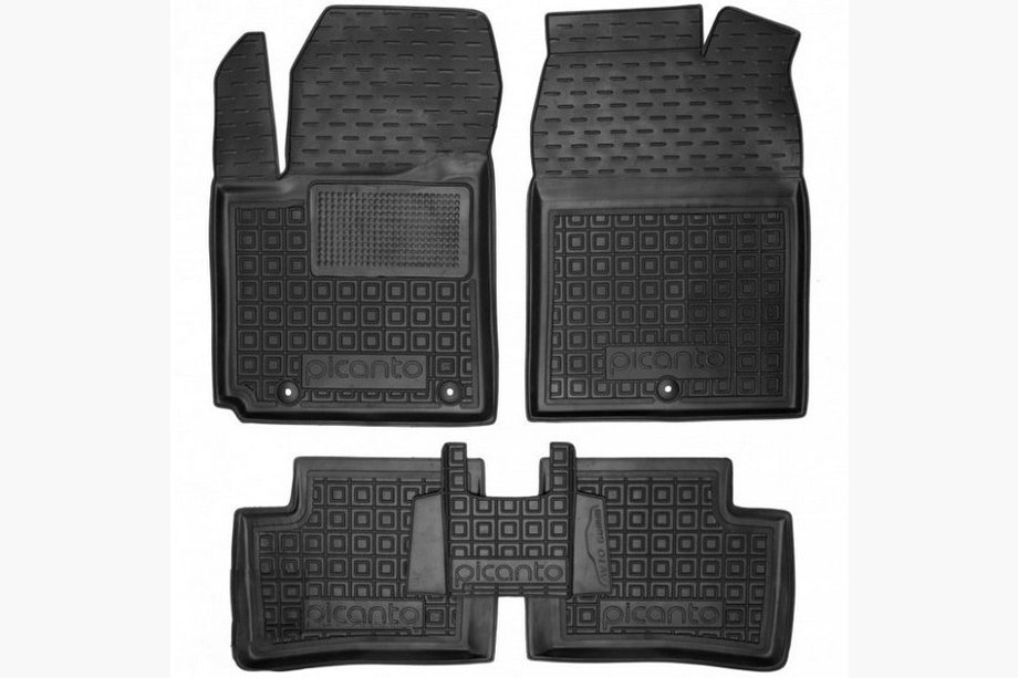 Kia Picanto 2016- Rubber floor mats with edge 2018+ (Autogumm) Image