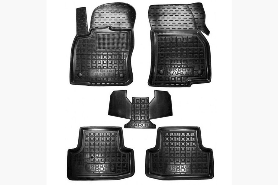 Skoda Karoq 2018- Rubber floor mats with edge (Autogumm) Image