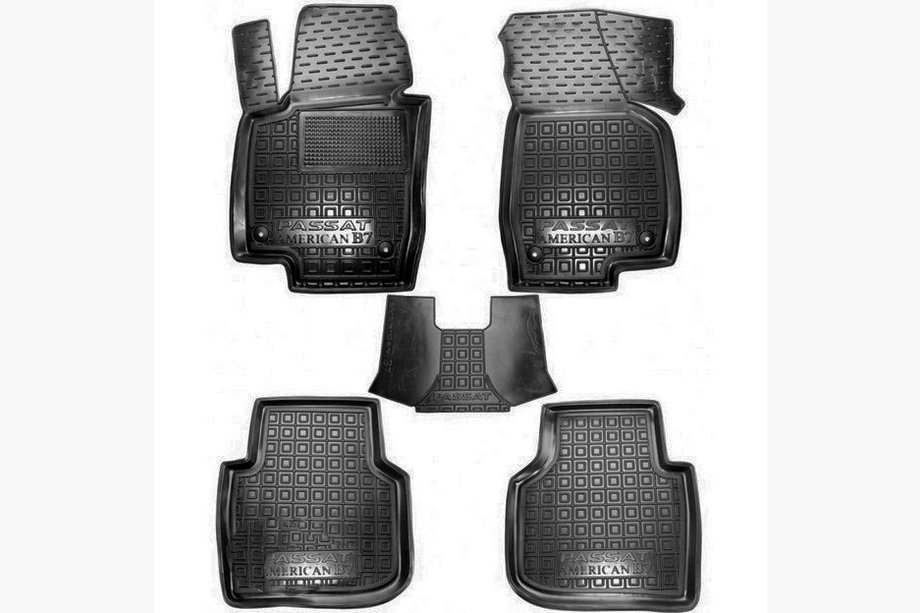 Volkswagen Passat B7 2012-2015 Rubber floor mats with edge USA (Autogumm) Image
