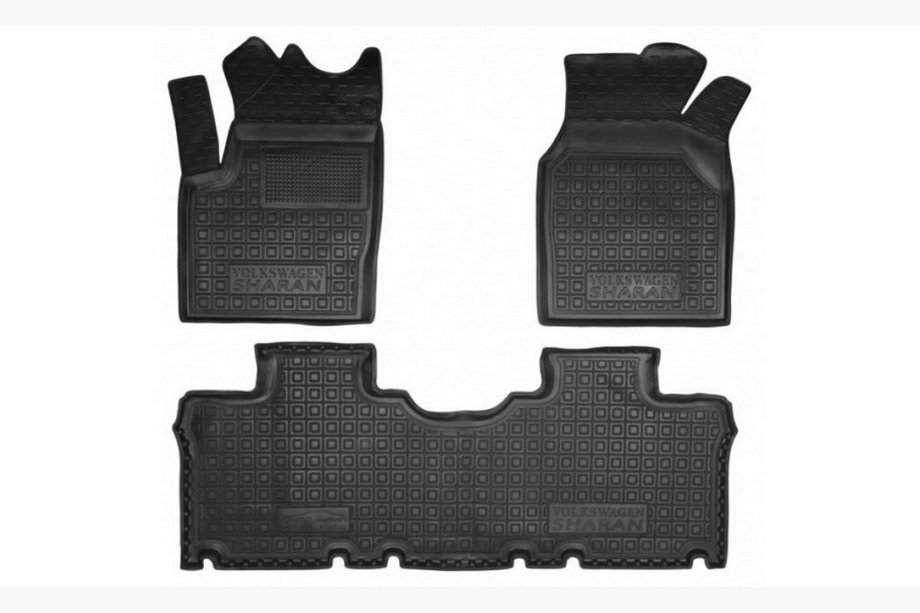 Volkswagen Sharan 1995-2010 Rubber floor mats with edge 1995-2000 5 seats (Autogumm) Image