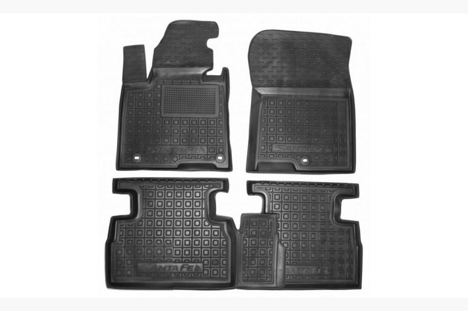 Hyundai Santa Fe 4 2018-2023 Rubber floor mats with edge 5 seats (Autogumm) Image