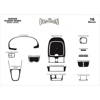 Dashboard Trim Covers (00-03) Nissan Almera N16 2000-2006 photo 2