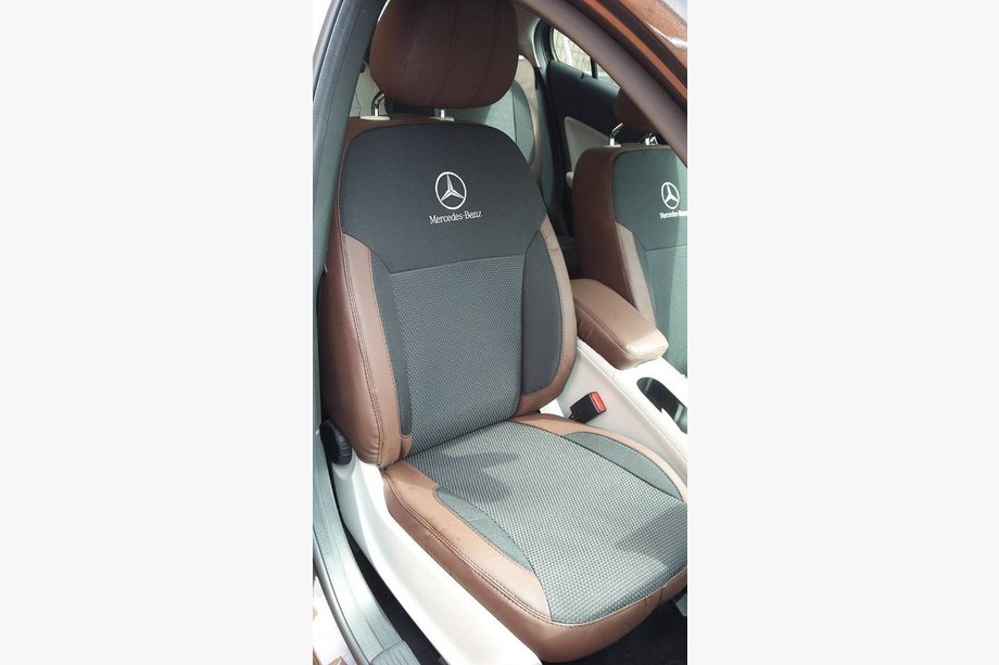 Mercedes A-class W176 2012-2018 Car Seat Covers (Leatherette↗Fabric, Premium) Image