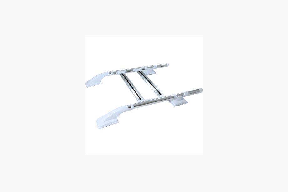 Volkswagen Amarok 2010-2022 Shark Roof Rails White (with Crossbar) Image