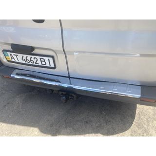 Rear bumper protector with lip Carmos V1 stainless steel photo 1