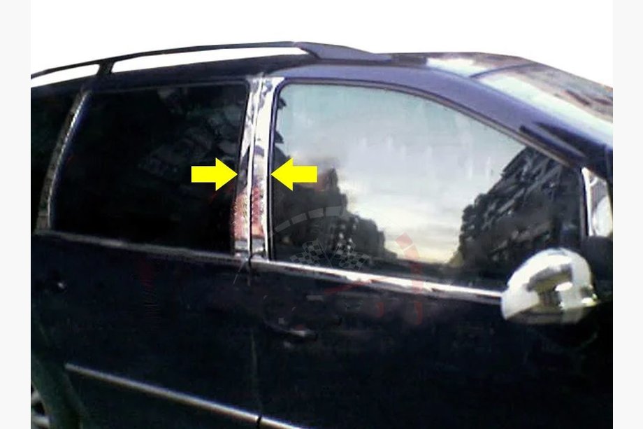 Ford Galaxy 1995-2006 Stainless Steel Door Pillar Trim (8 pcs) Image