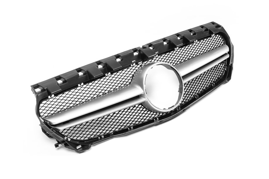 Mercedes CLA C117 2013-2019 Front Grille (2013-2016, AMG Silver) Image