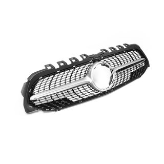 Front Grille Diamond Silver (for 2018-2022) Mercedes A-сlass W177 2018- photo 4