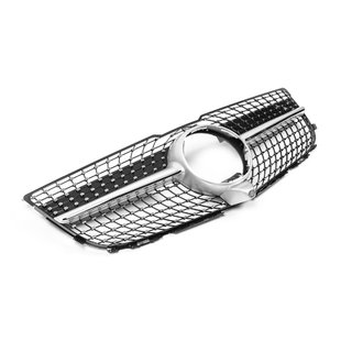 Front Grille Diamond Silver (2013-2015) Mercedes GLK сlass X204 2008-2015 photo 3