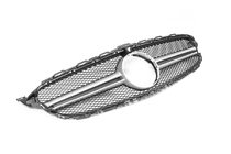 Mercedes C-class W205 2014-2021 Front Grille AMG Silver (for Avantgarde/AMG-Line/C43 AMG) 2014-2018, without camera photo 5
