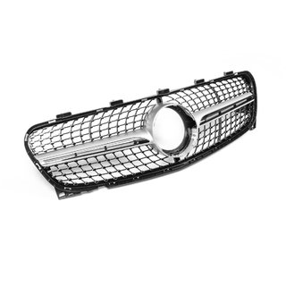 Front Grille Diamond Silver (2017-2019) Mercedes GLA X156 2014-2019 photo 3