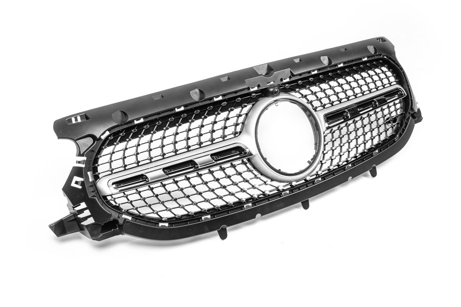 Mercedes GLA H247 2020- Front Grille Diamond Silver With camera mount Photo 3