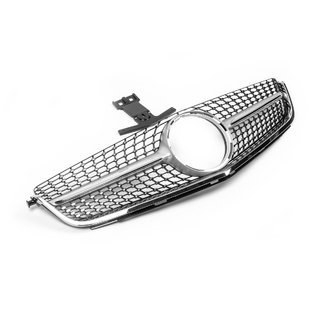 Front Grille Diamond Silver (for C63) Mercedes C-class W204 2007-2015 photo 2
