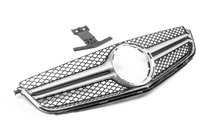 Mercedes C-class W204 2007-2015 Front Grille AMG Silver (for C63) 2012-2015 photo 1