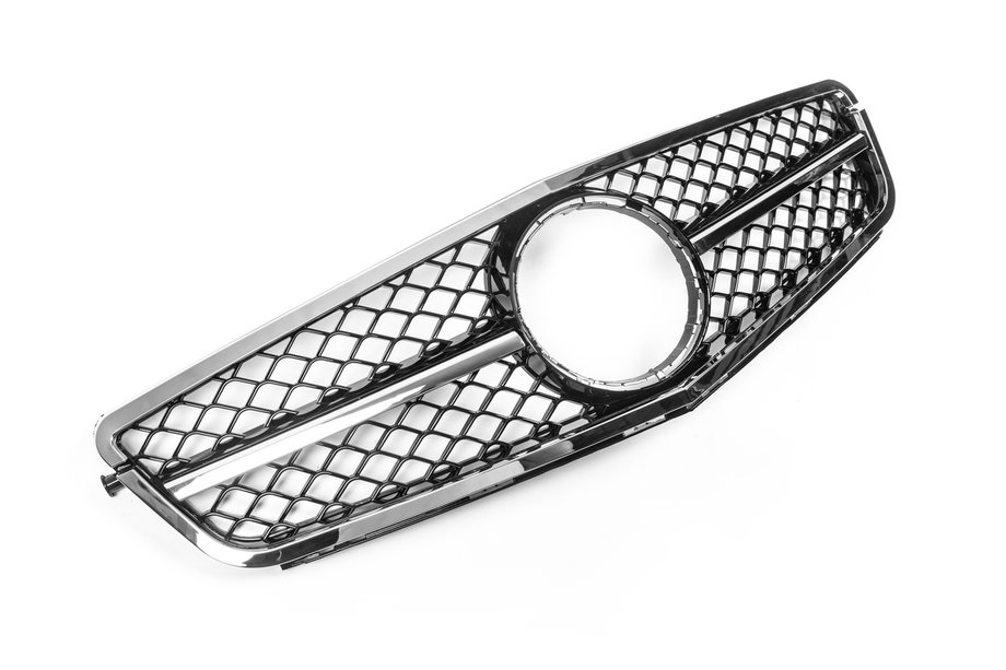 Mercedes C-class W204 2007-2015 Front Grille AMG Silver Image