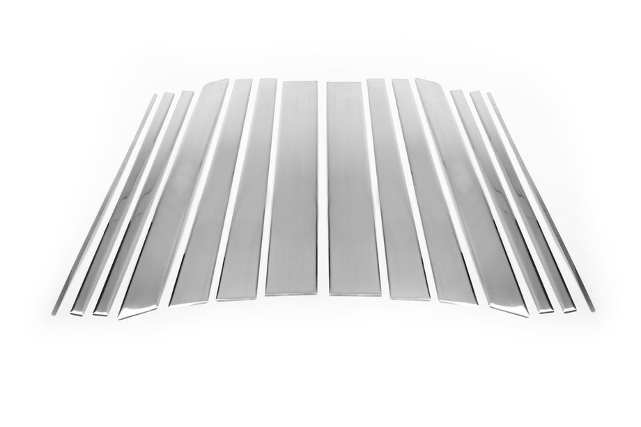 Range Rover III L322 2002-2012 Stainless Steel Door Pillar Trim (14 pcs) Photo 2