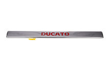 Fiat Ducato 2006-2025 LED Trim Above License Plate (Stainless Steel) Blue LED Lighting photo 1