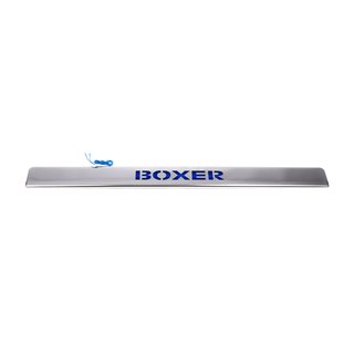 Chrome trim above license plate with LED blue (stainless steel) photo 2