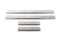 Honda Civic Sedan X 2016-2021 Door Sill Protectors OmsaLine V1 (4 pcs, Stainless Steel) photo 1