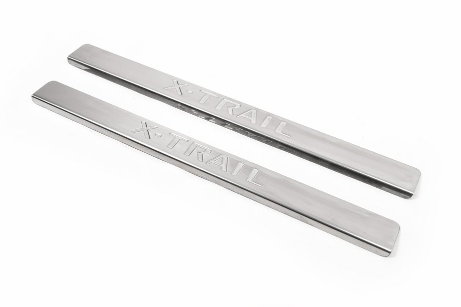 Nissan X-trail T31 2007-2014 Door Sill Protectors OmsaLine (2 pcs, Stainless Steel) Photo 1