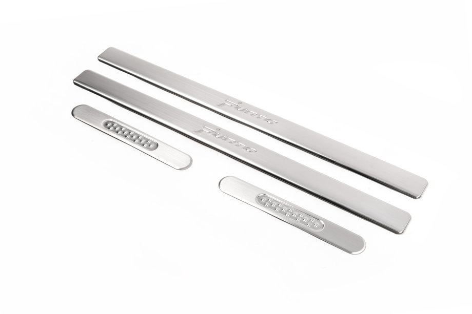 Fiat Punto Grande/EVO 2006-2018 Door Sill Protectors OmsaLine (4 pcs, Stainless Steel) Photo 1