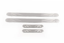 Nissan Micra K12 2003-2010 Door Sill Protectors OmsaLine (4 pcs, Stainless Steel) photo 1