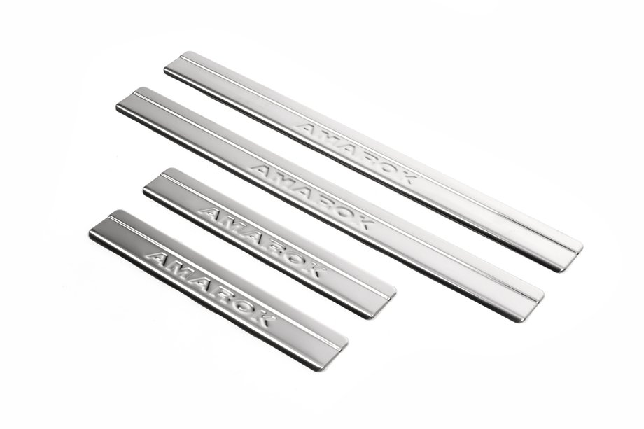 Volkswagen Amarok 2010-2022 Door Sill Protectors OmsaLine (4 pcs, Stainless Steel) Photo 1
