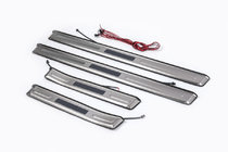 Toyota Land Cruiser Prado 150 2009-2023 Illuminated door sill plates (4 pcs, stainless steel) photo 1