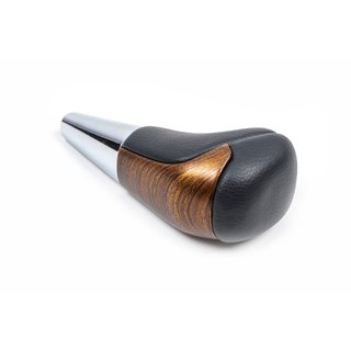 Gear Shift Knob (Black Leather + Light Wood) Toyota Land Cruiser 200 2007-2021 photo 1