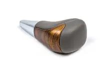 Toyota Land Cruiser 200 2007-2021 Gear Shift Knob (Gray Leather + Light Wood) photo 1