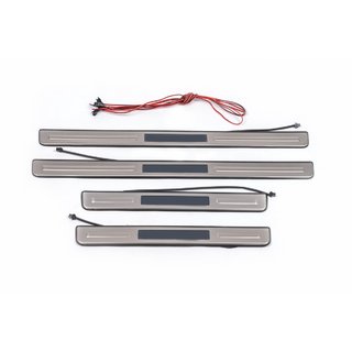 Illuminated door sill plates (4 pcs) Toyota Land Cruiser 200 2007-2021 photo 1