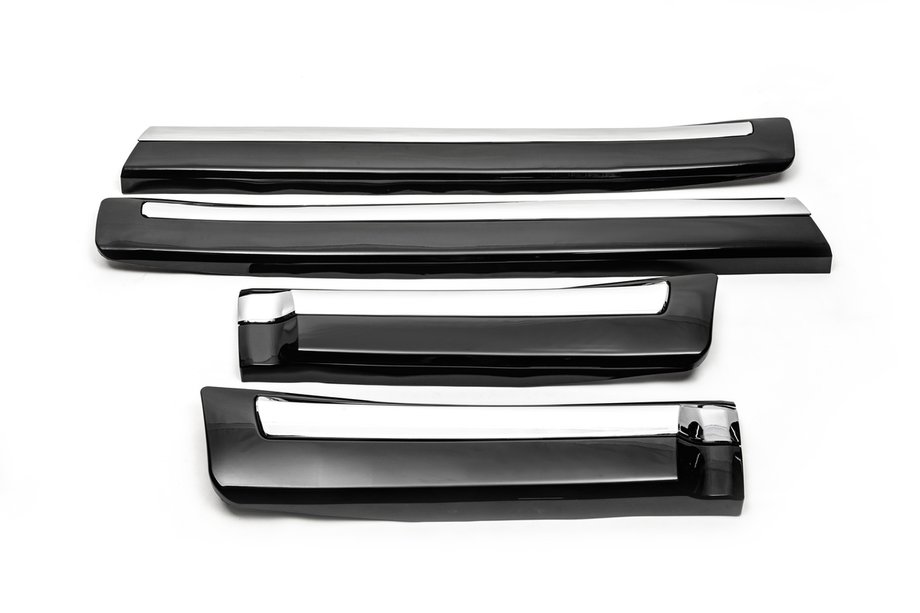 Toyota Land Cruiser 200 2007-2021 Set of Door Moldings (2008-2016) Black Photo 3