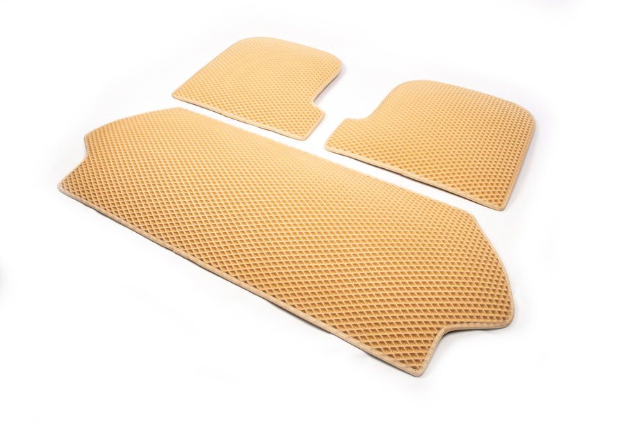 Volvo XC90 2002-2014 Trunk mat 3-piece set (EVA, beige) Image